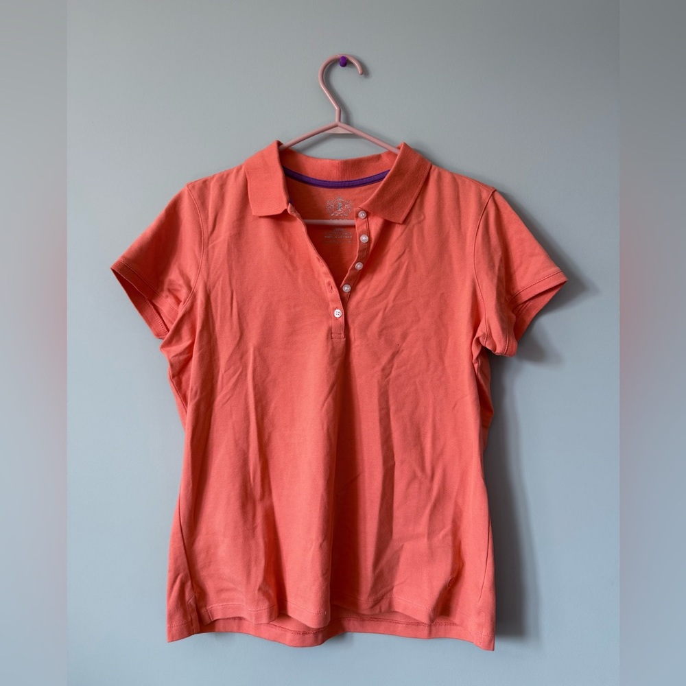 Izod Orange Fitted Polo T-Shirt Short Sleeve